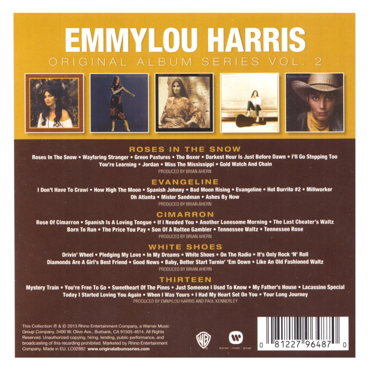 Emmylou Harris – Original Album Series, Vol. 2 — back cover