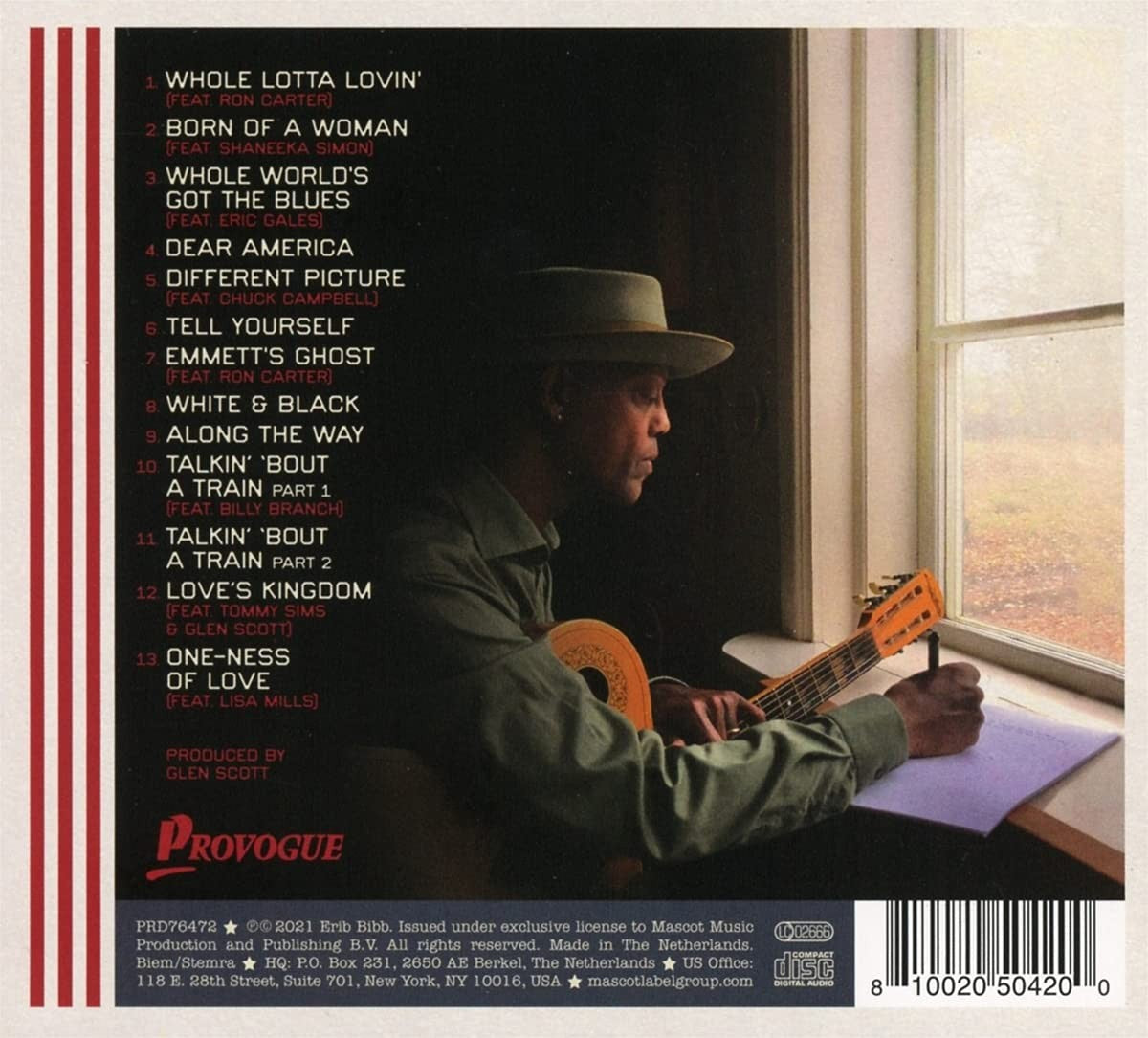 Eric Bibb – Dear America — back cover
