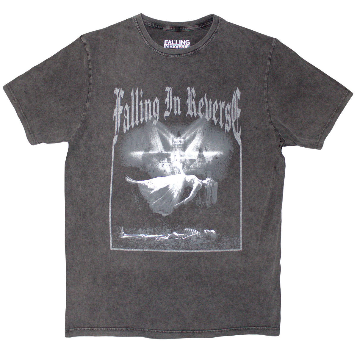 Falling In Reverse Unisex Stone Wash T-Shirt: Floating (Charcoal Grey)