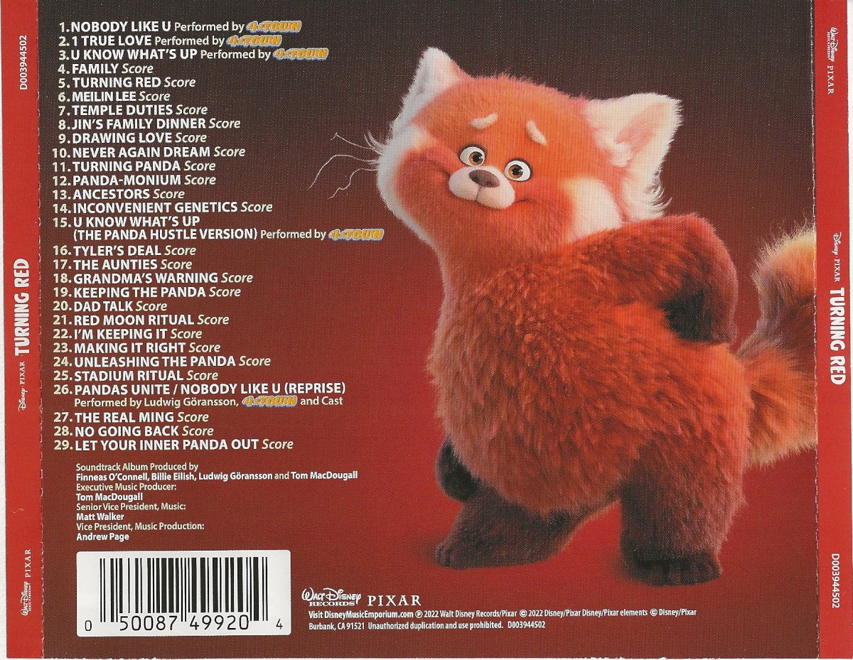 Finneas O’Connell – Turning Red — back cover