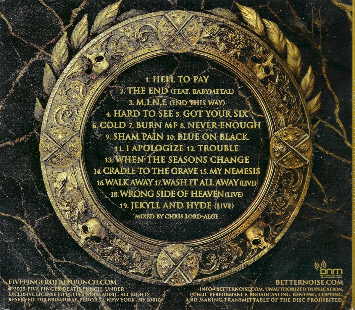 Five Finger Death Punch – Best Of (Volume 2) — back cover