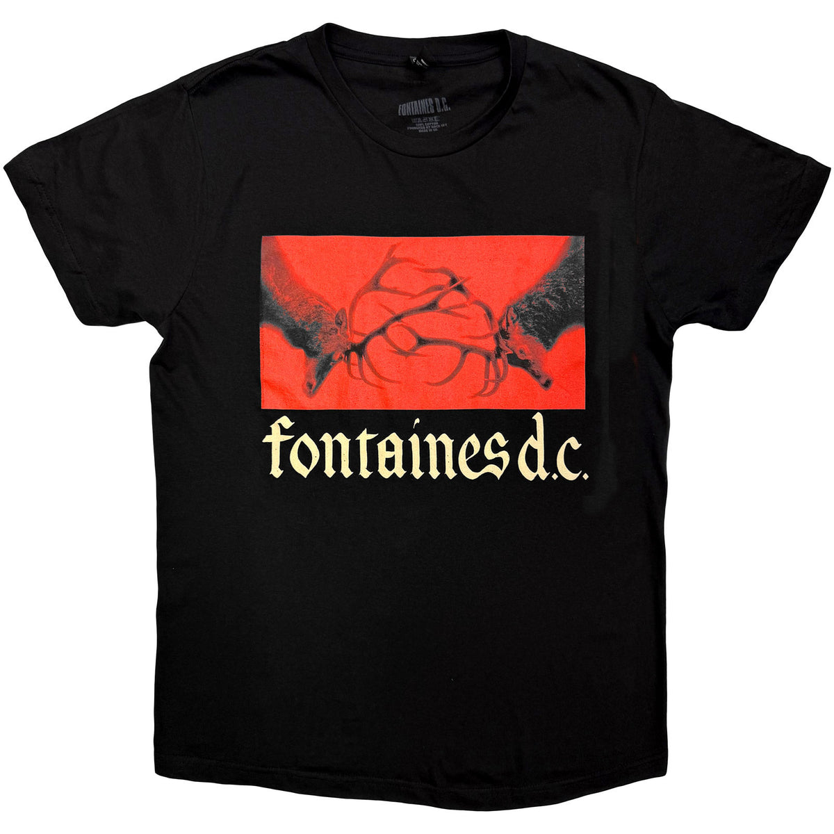 Fontaines D.C. Unisex T-Shirt: Clashing Stags (Black)
