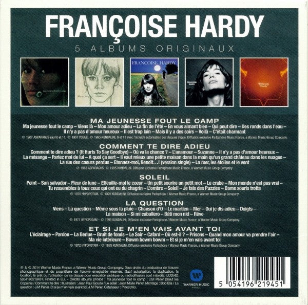 Françoise Hardy – 5 Albums originaux — back cover