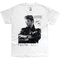 George Michael Unisex T-Shirt: Faith Tracklist (White)