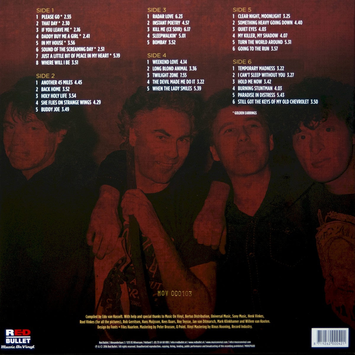 Golden Earring – 50 Years Anniversary Album — back cover