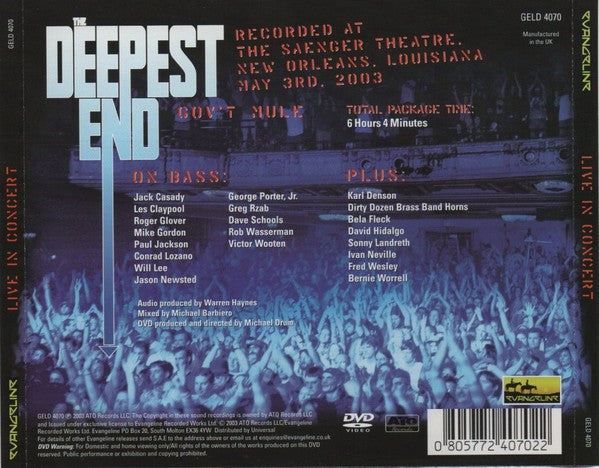 Gov’t Mule – The Deepest End: Live in Concert — back cover