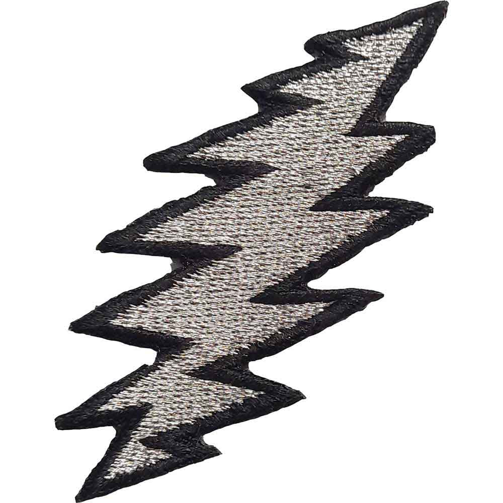 Grateful Dead Standard Patch: Lightning Silver