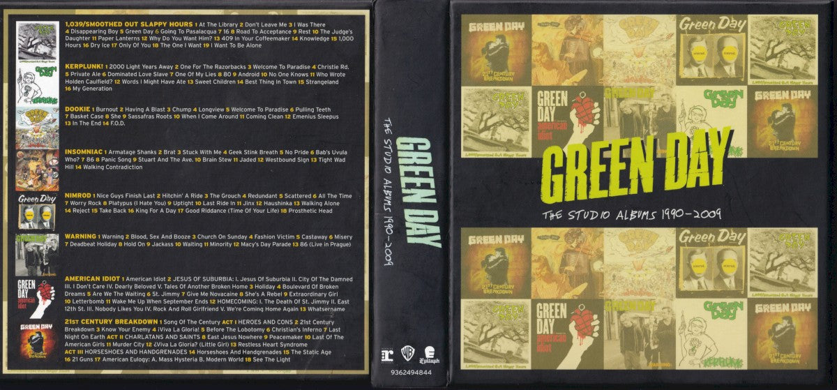 Green Day – The Studio Albums 1990–2009 — back cover