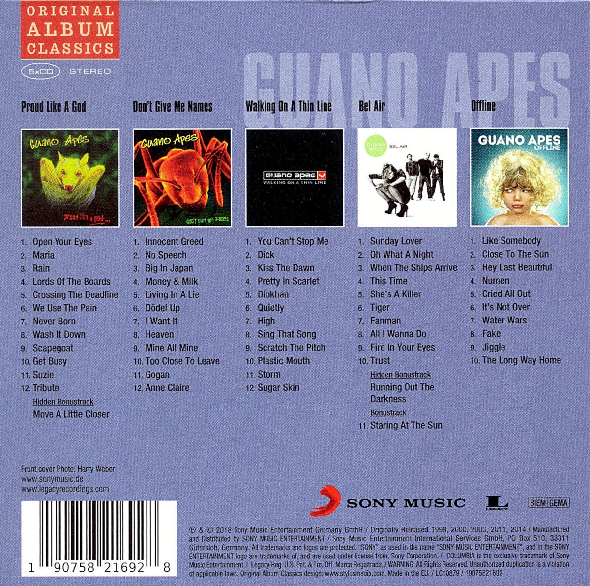 Guano Apes – Original Album Classics — back cover