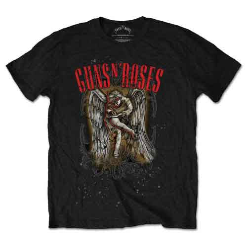 Guns N' Roses Unisex T-Shirt: Sketched Cherub (Black)