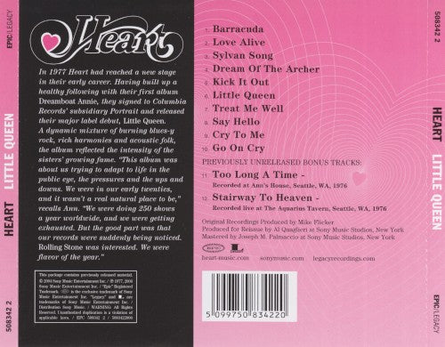 Heart – Little Queen — back cover