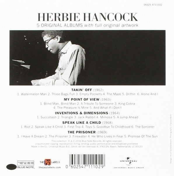 Herbie Hancock – 5 Original Albums — back cover
