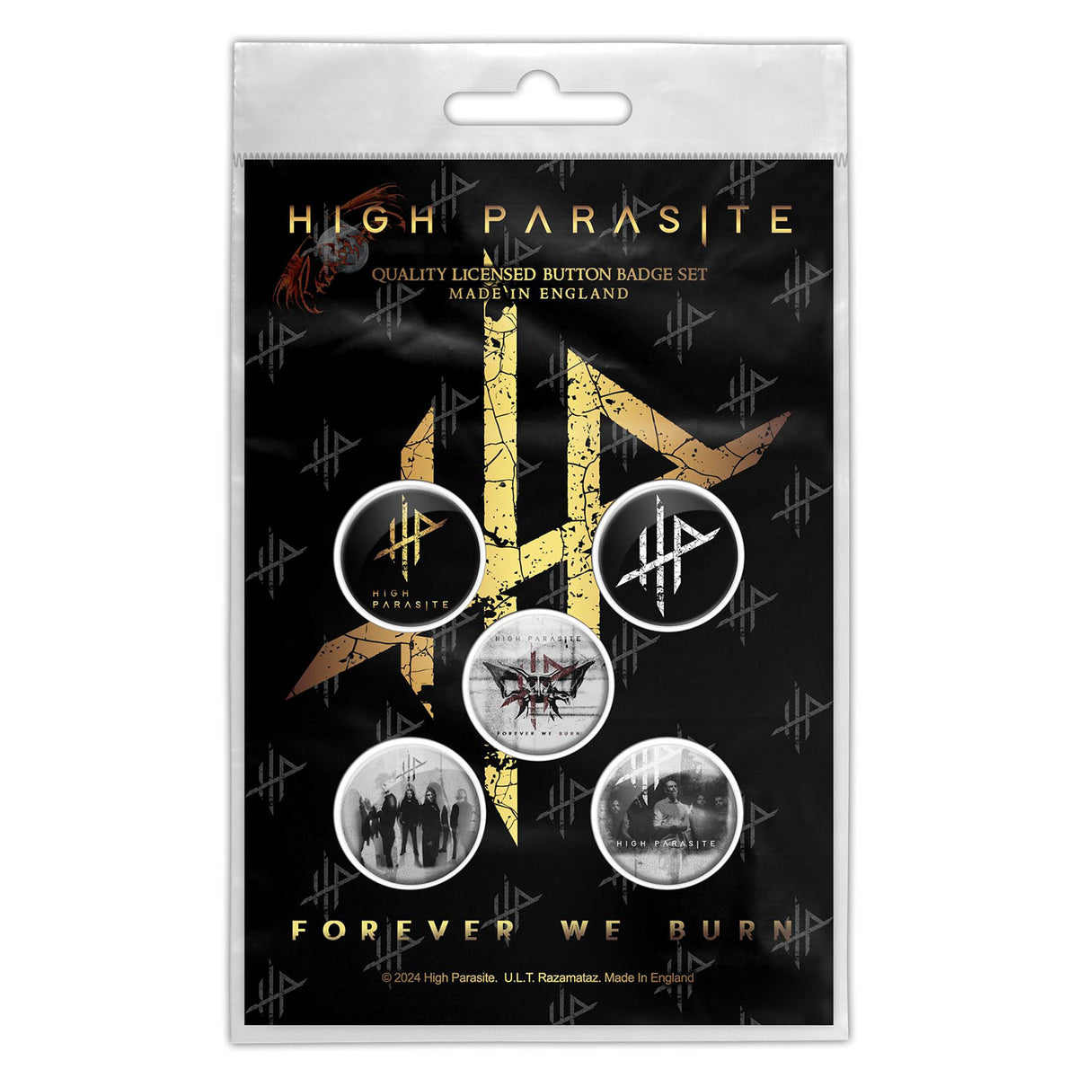 High Parasite Button Badge Pack: Forever We Burn
