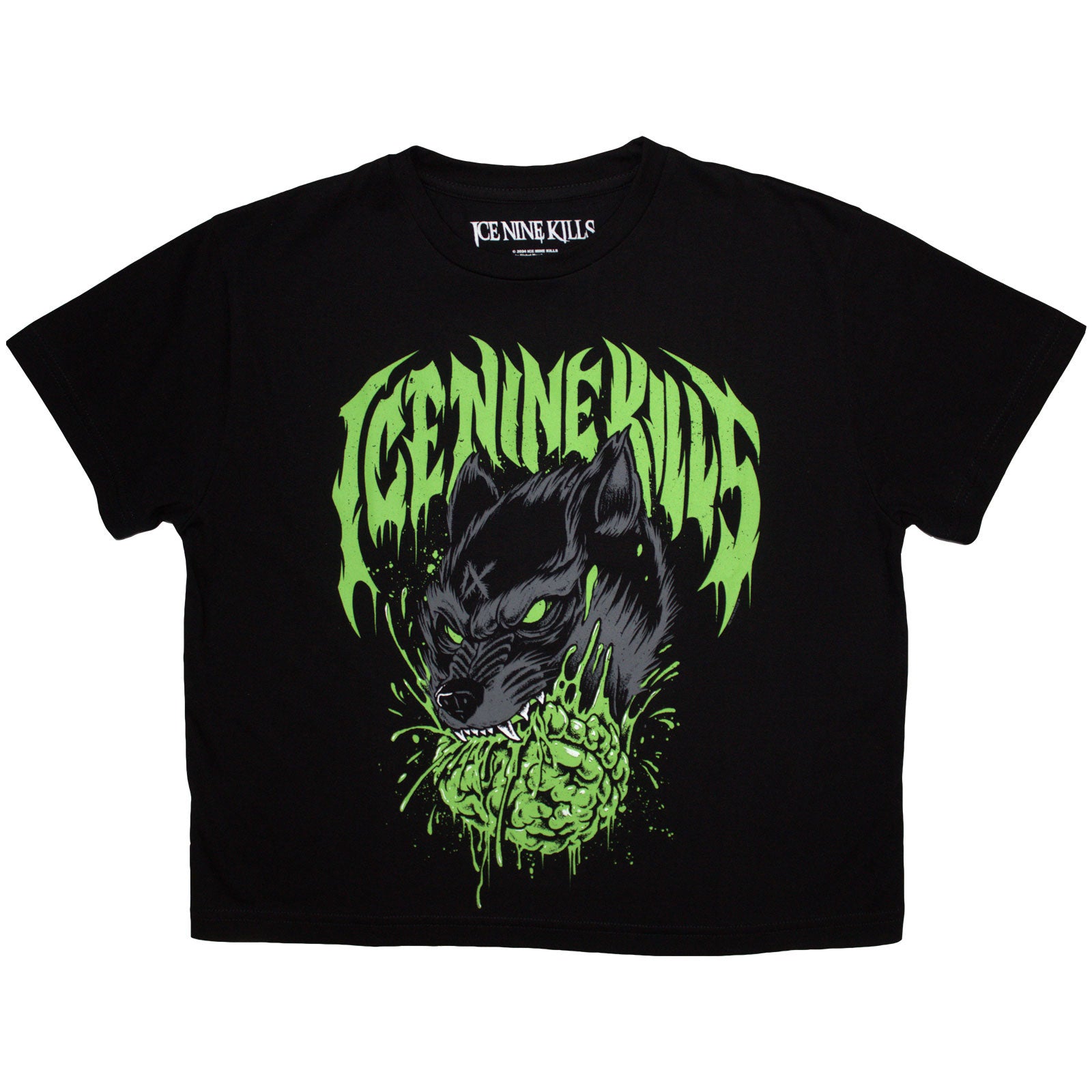 Ice Nine Kills Ladies Crop Top: Wolf (Black)