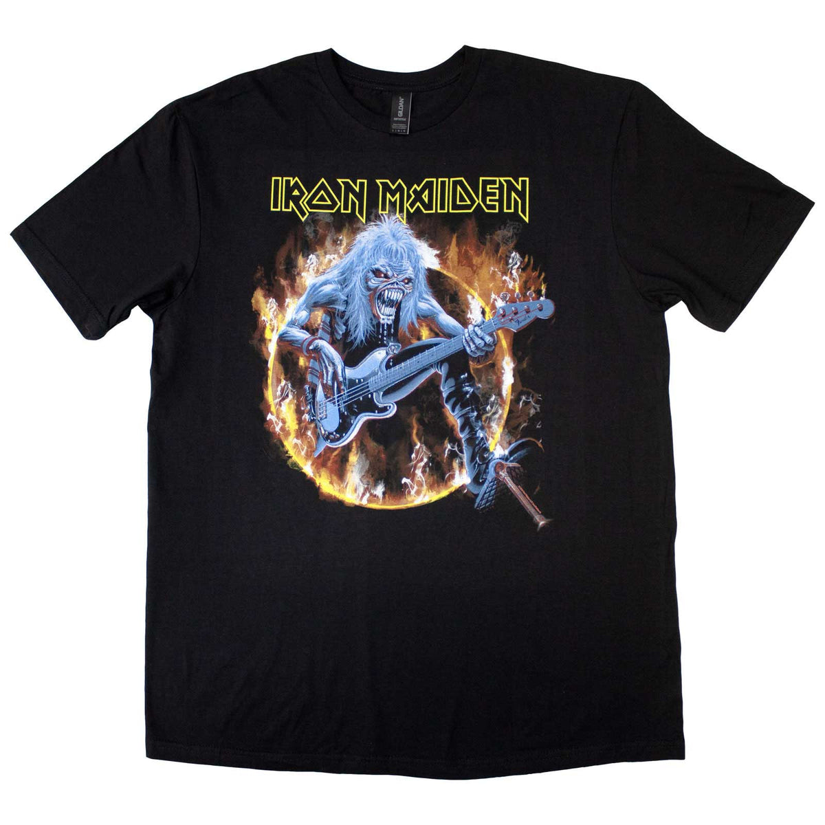 Iron Maiden Unisex T-Shirt: Fear Live Flames (Black)