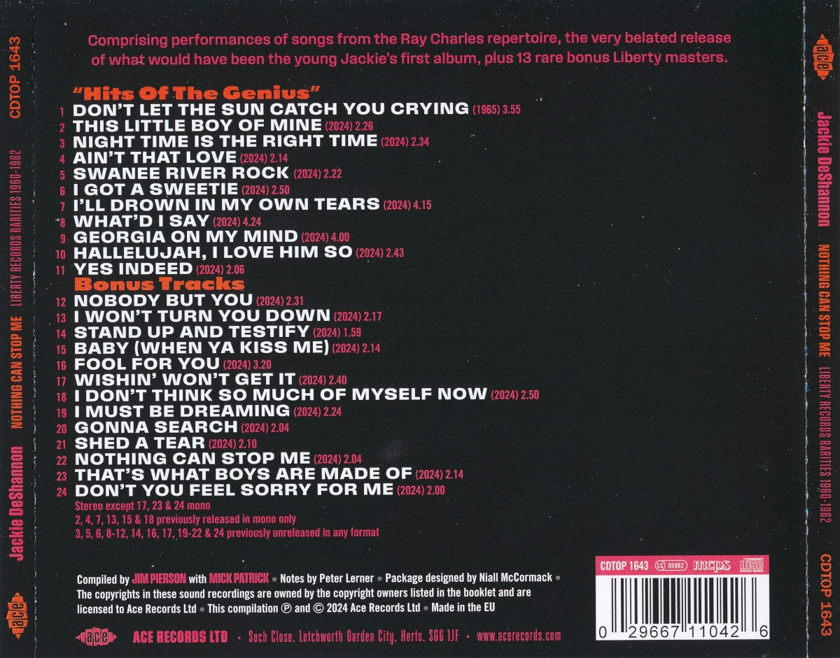 Jackie DeShannon – Nothing Can Stop Me (Liberty Records Rarities 1960-1962) — back cover