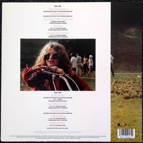 Janis Joplin – Janis Joplin’s Greatest Hits — back cover