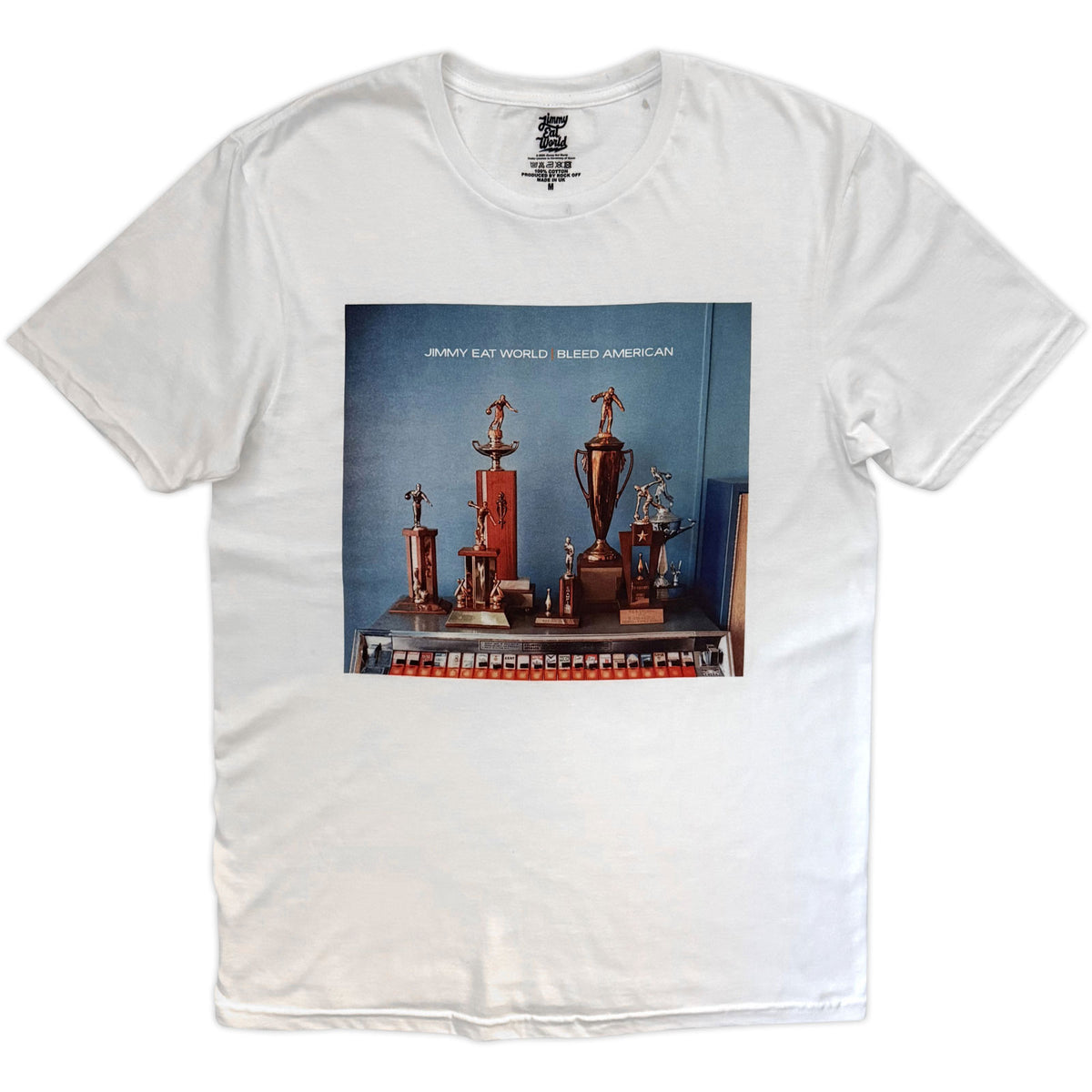 Jimmy Eat World Unisex T-Shirt: Trophy Stand (White)