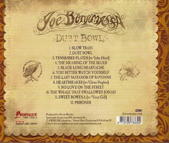 Joe Bonamassa – Dust Bowl — back cover