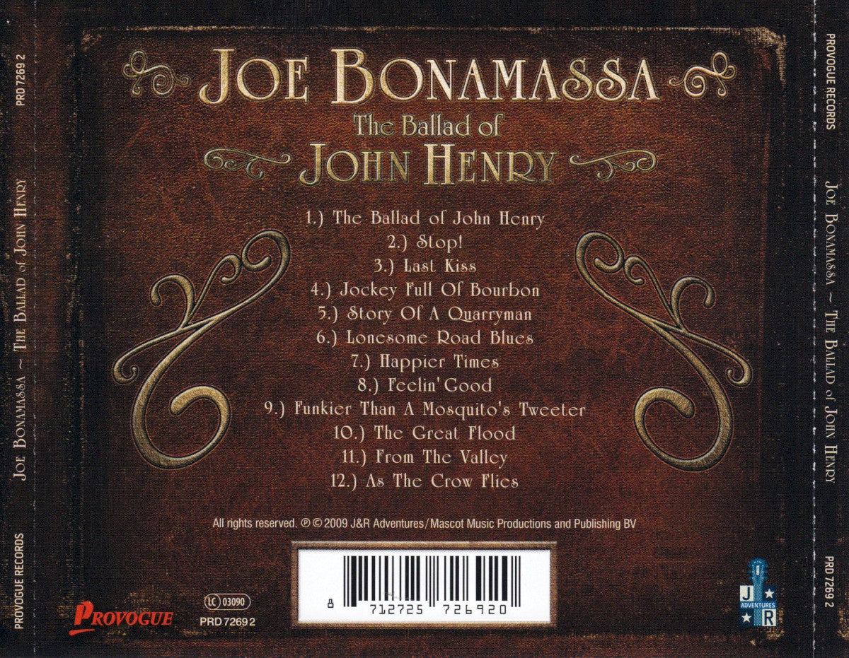 Joe Bonamassa – The Ballad of John Henry — back cover
