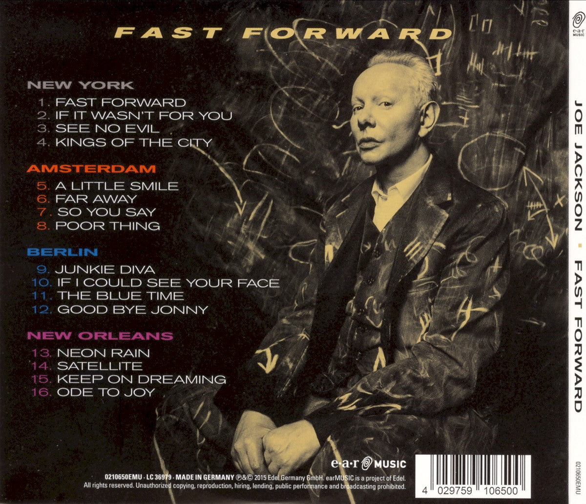 Joe Jackson – Fast Forward — back cover