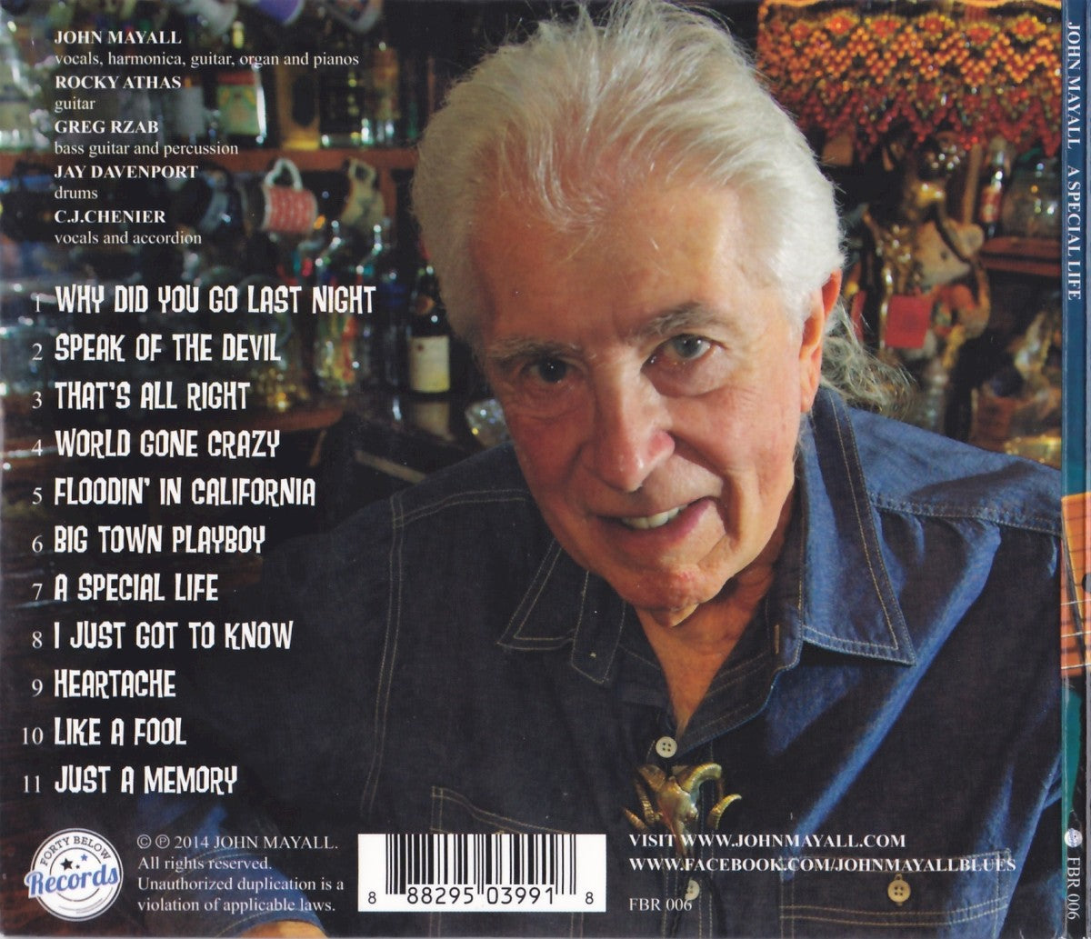 John Mayall – A Special Life — back cover