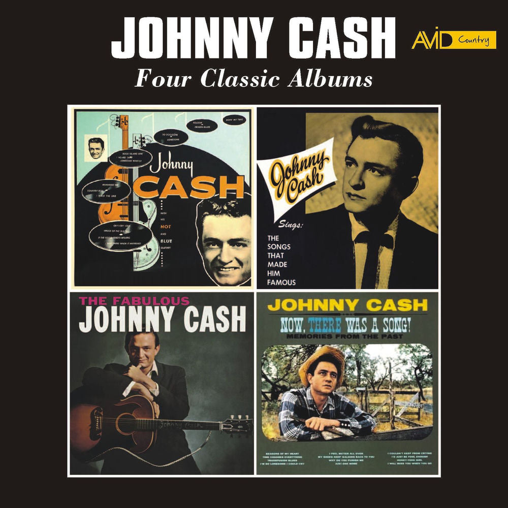 Johnny Cash – Four Classic Albums (with His Hot and Blue Guitar / Johnny Cash Sings the Songs That Made Him Famous / The Fabulous Johnny Cash / 