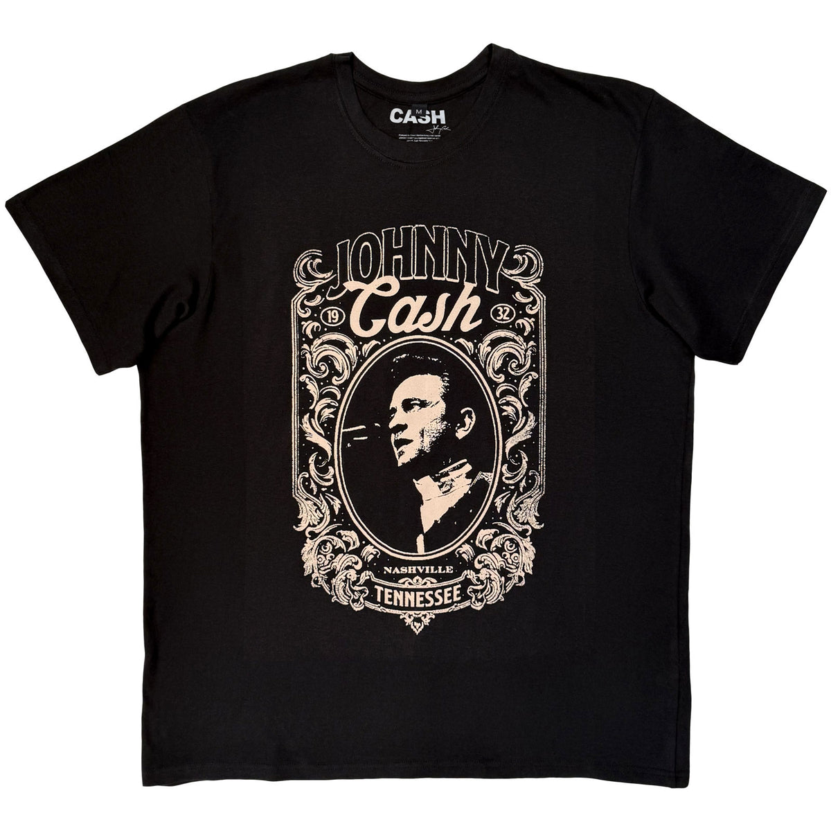 Johnny Cash Unisex Premium Carbon T-Shirt: Nashville (Black)