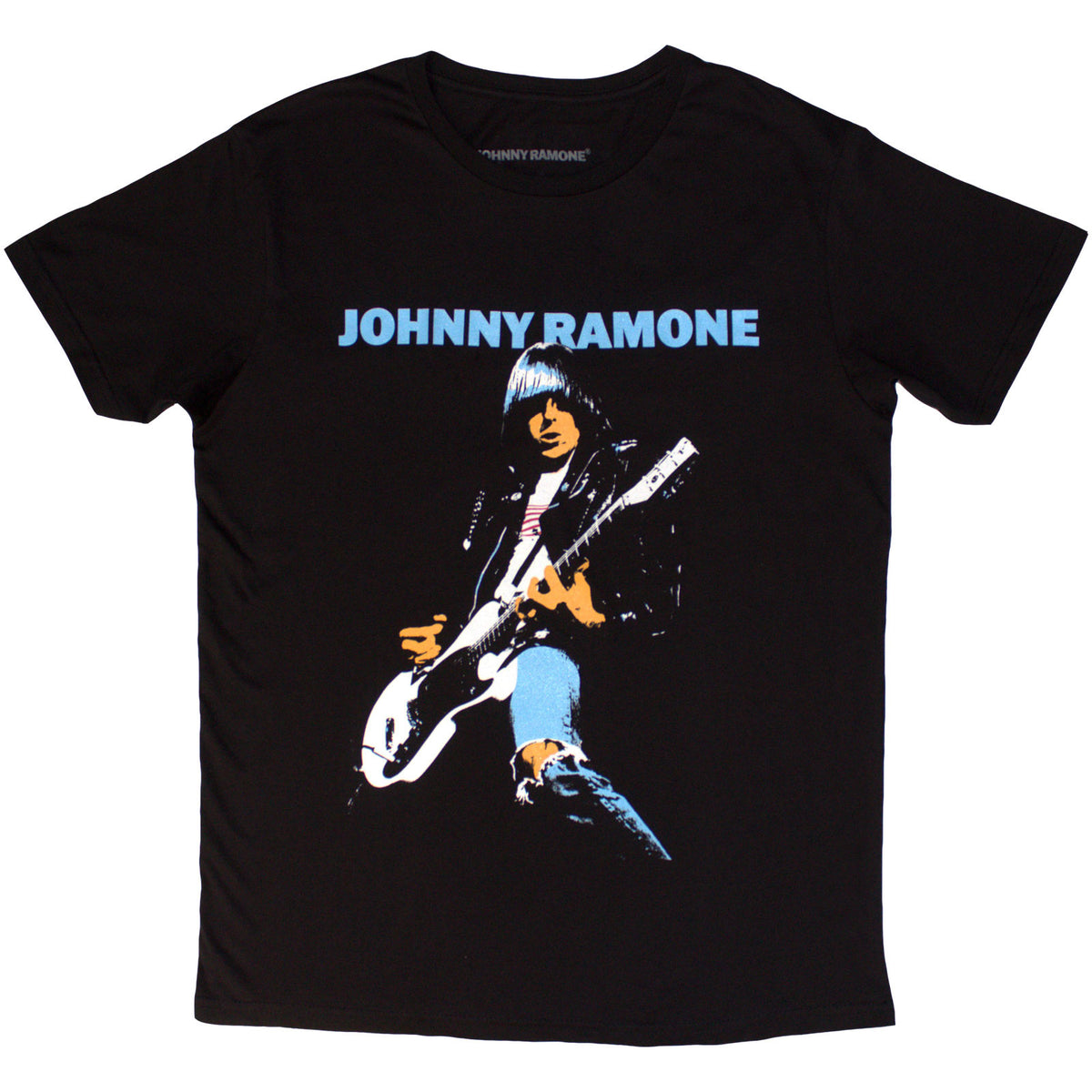 Johnny Ramone Unisex T-Shirt: Ripped Denim (Black)
