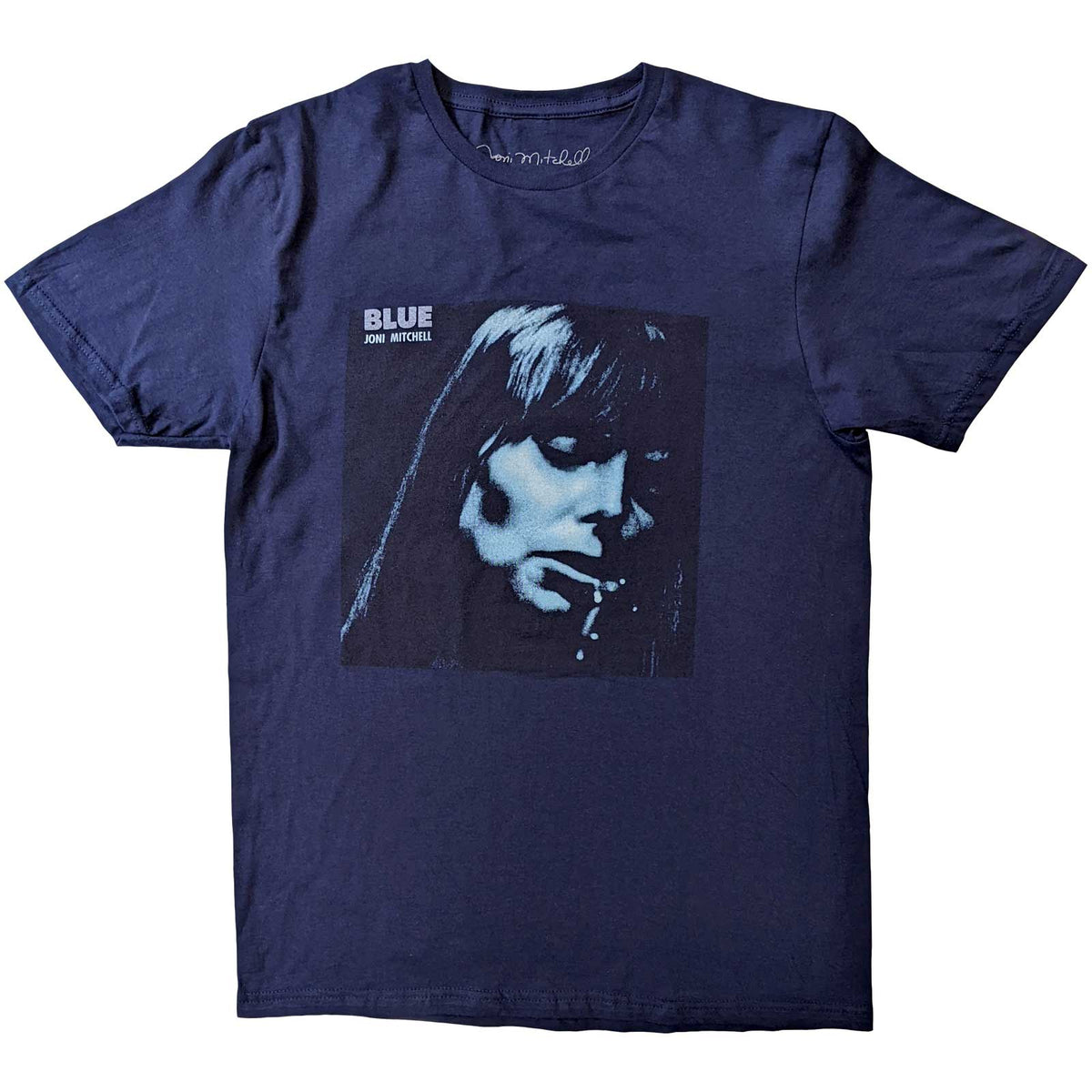 Joni Mitchell Unisex T-Shirt: Blue (Navy Blue)