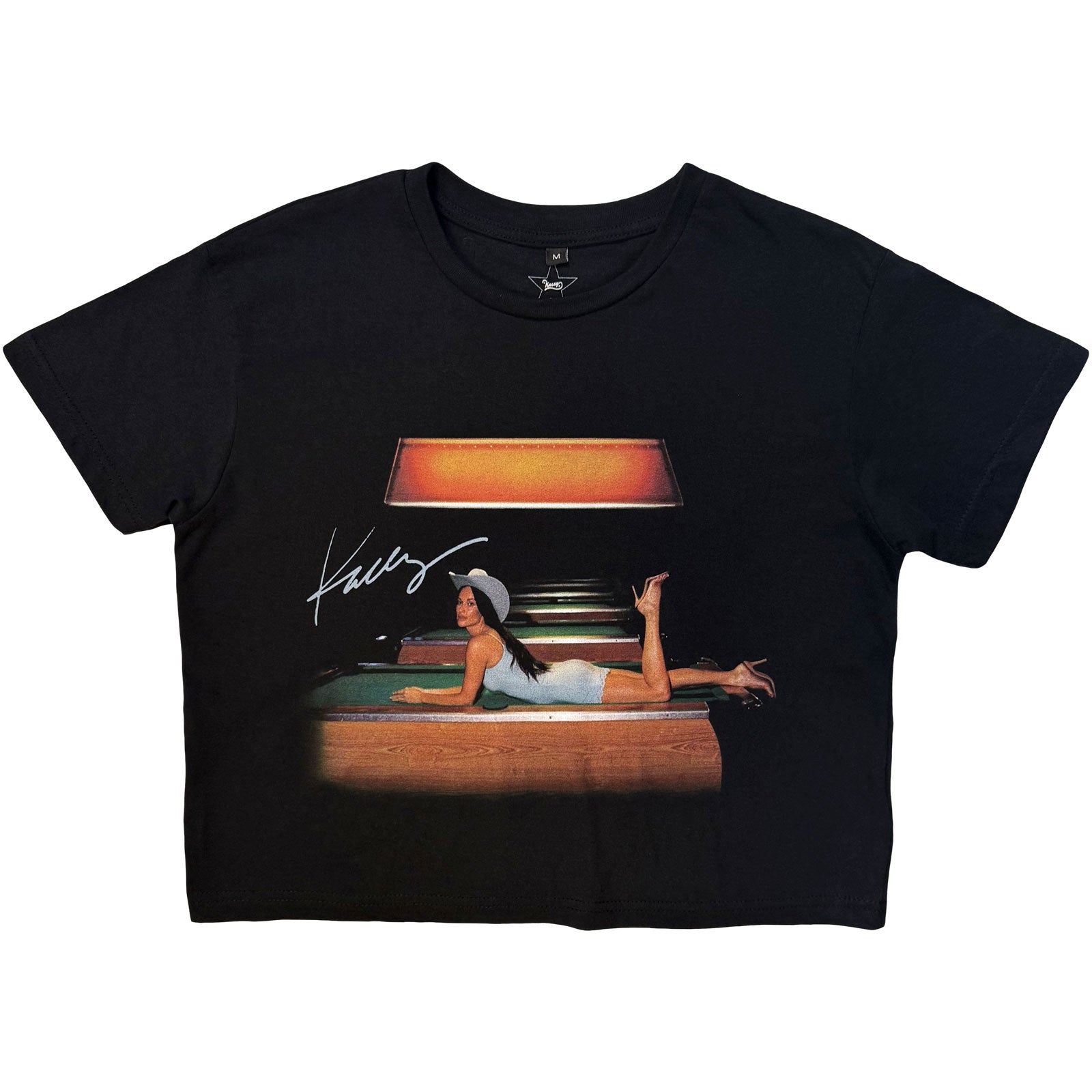 Kacey Musgraves Ladies Crop Top: Pool Table (Black)
