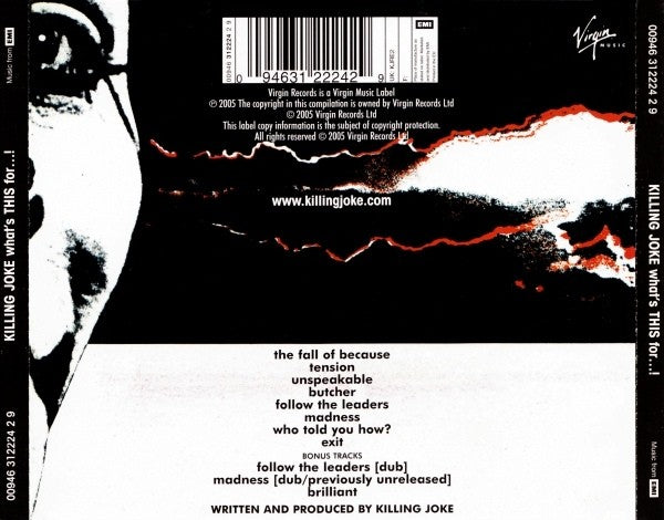 Killing Joke – What’s THIS For…! — back cover