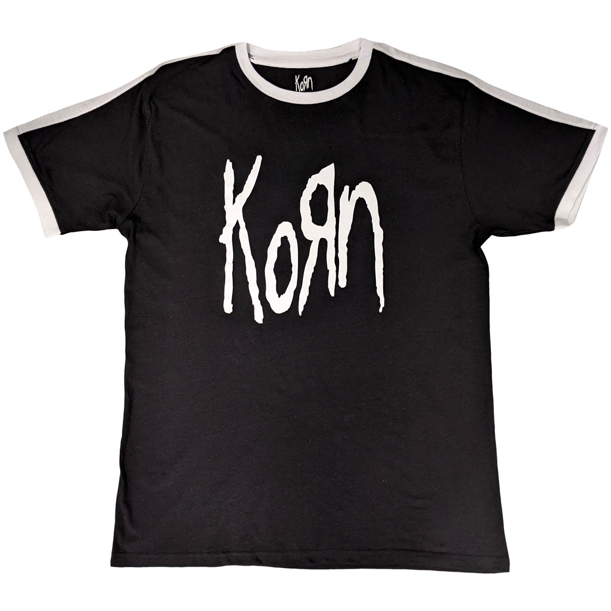 Korn Unisex Ringer T-Shirt: Logo (Black)
