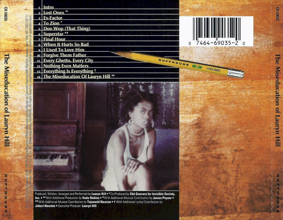 Lauryn Hill – The Miseducation of Lauryn Hill — back cover