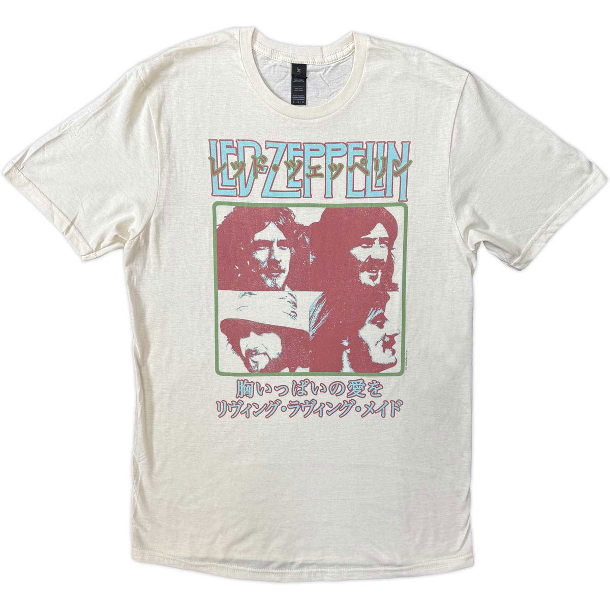 Led Zeppelin Unisex T-Shirt: Japanese Poster (Natural)