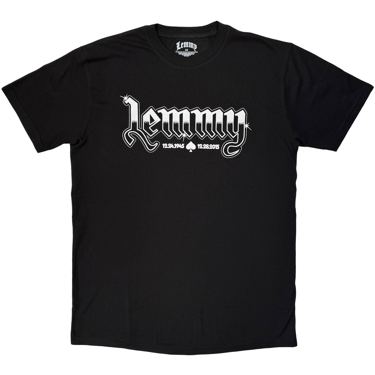 Lemmy Unisex T-Shirt: Logo Mono (Black)