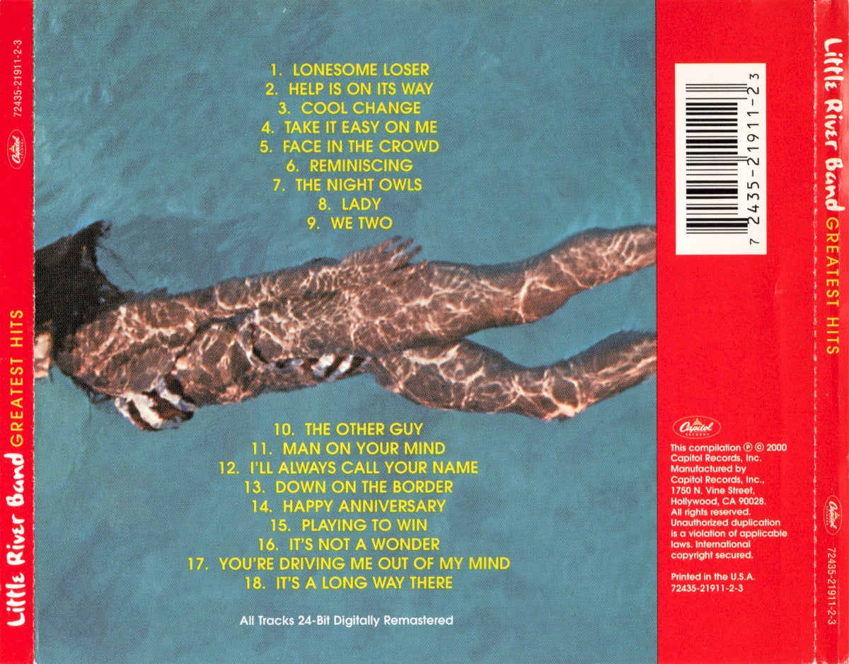 Little River Band – Greatest Hits — back cover