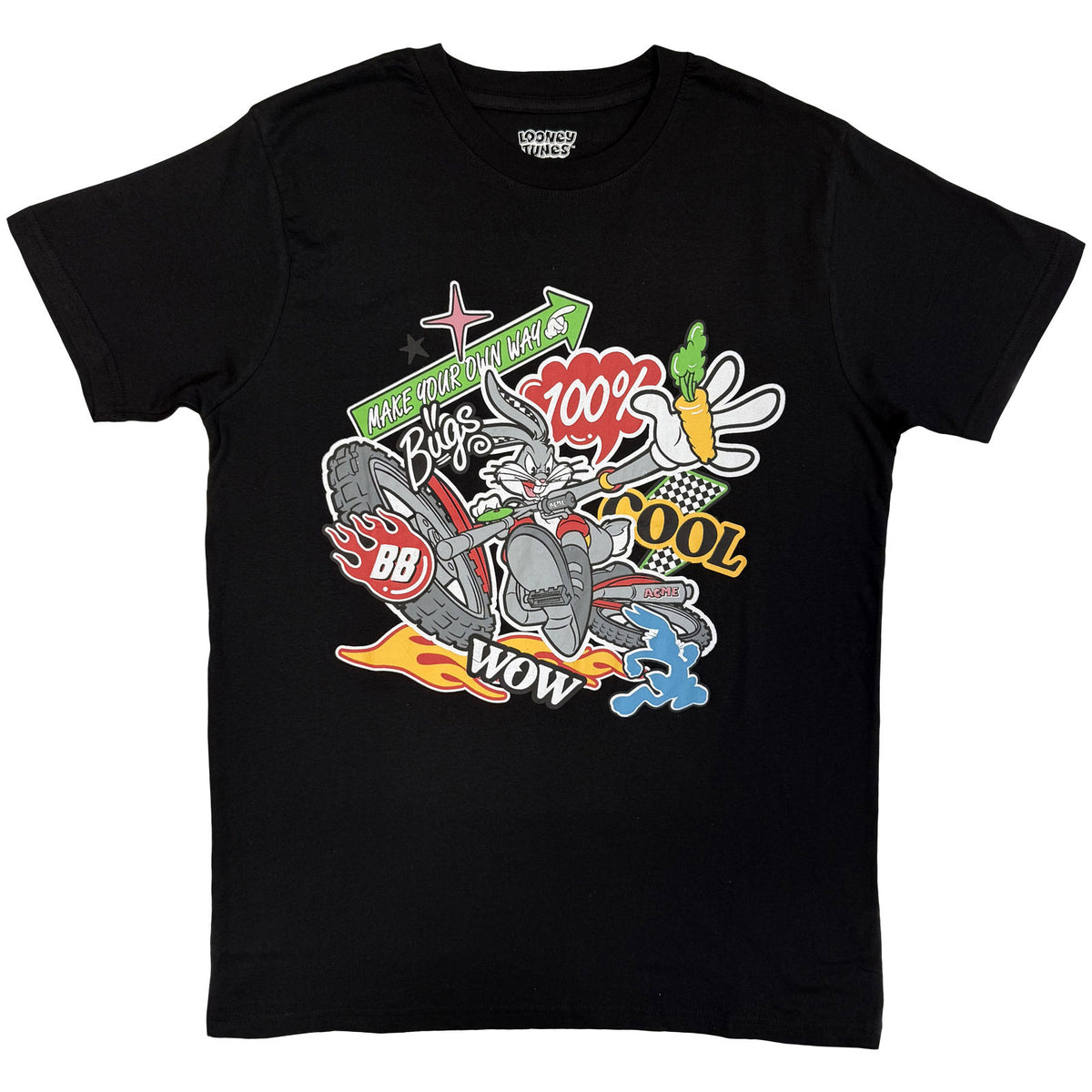 Looney Tunes Unisex T-Shirt: Cool Bugs Bunny (Black)