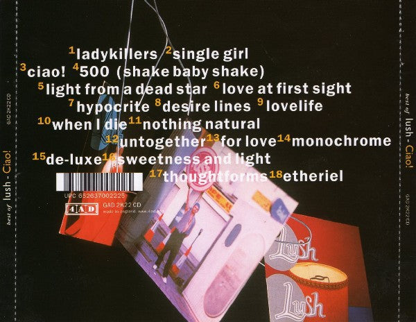 Lush – Ciao! Best of Lush — back cover