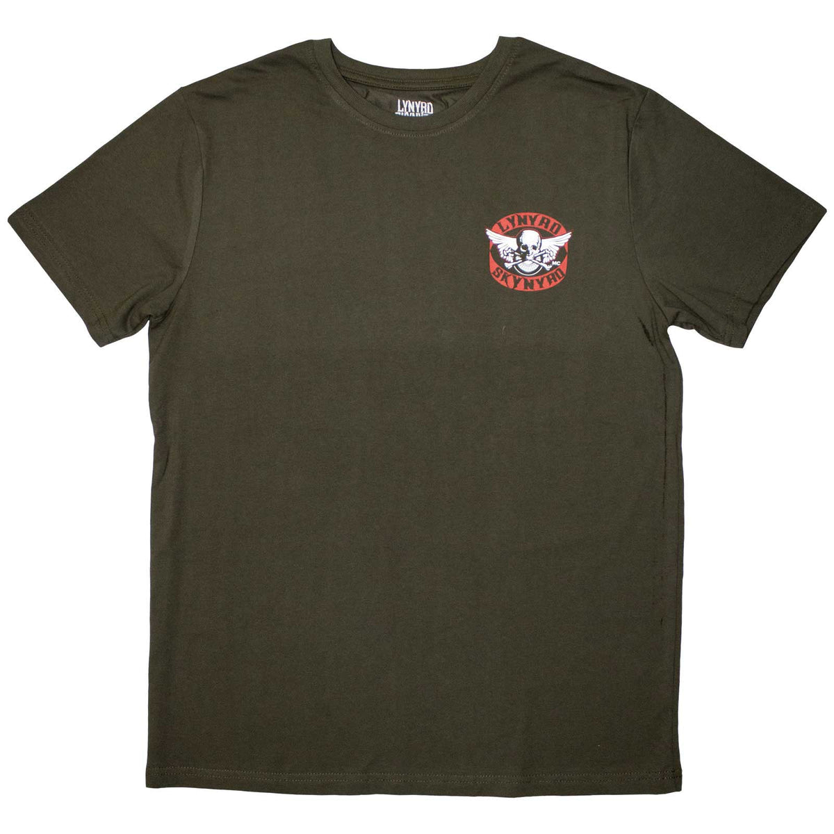 Lynyrd Skynyrd Unisex T-Shirt: Mini Biker Patch Logo (Green)