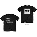 Manic Street Preachers Unisex T-Shirt: Block Logo (Black) (Back Print)