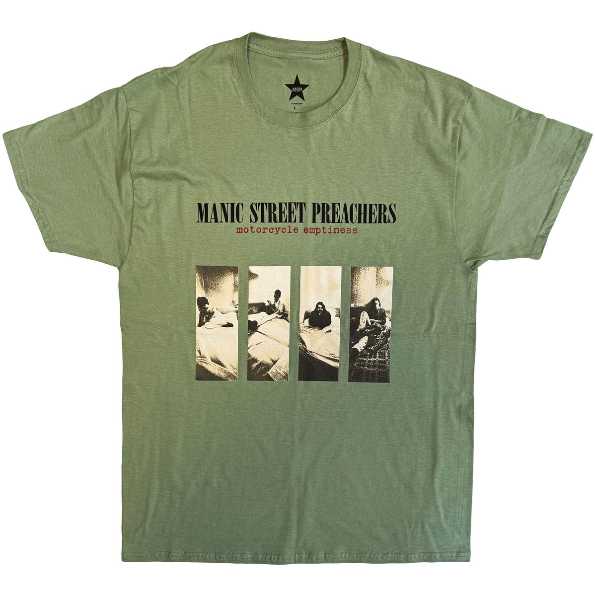 Manic Street Preachers Unisex T-Shirt: Motorcycle Cover (Green)