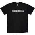 Marilyn Manson Unisex T-Shirt: Logo Mono (Black)