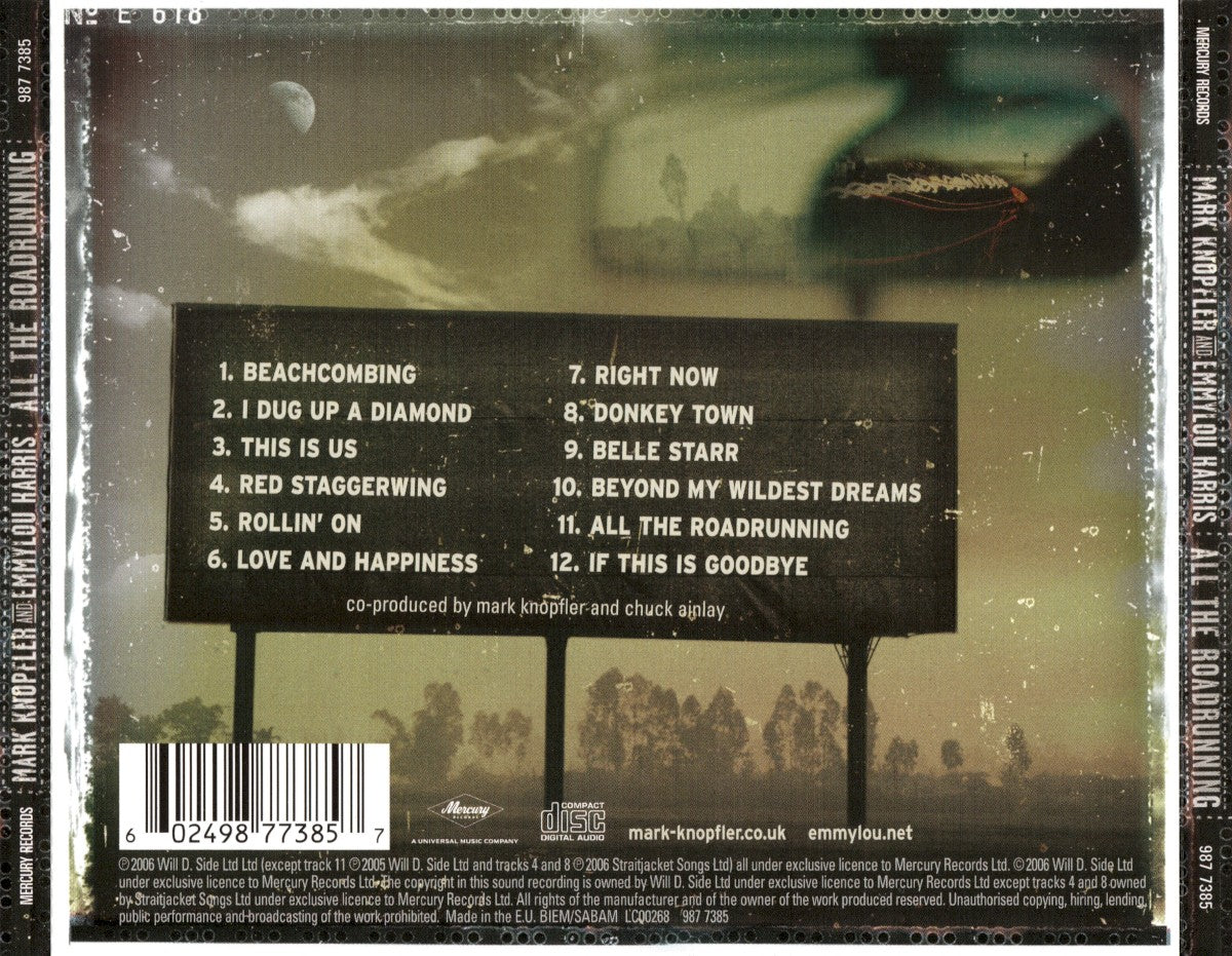 Mark Knopfler – All the Roadrunning — back cover