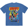 Marvel Comics Unisex Stone Wash T-Shirt: Avengers Assemble Retro (Denim Blue)