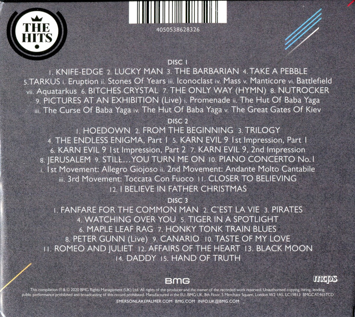 Emerson, Lake & Palmer – The Ultimate Collection — back cover