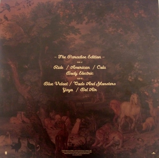 Lana Del Rey – Paradise — back cover