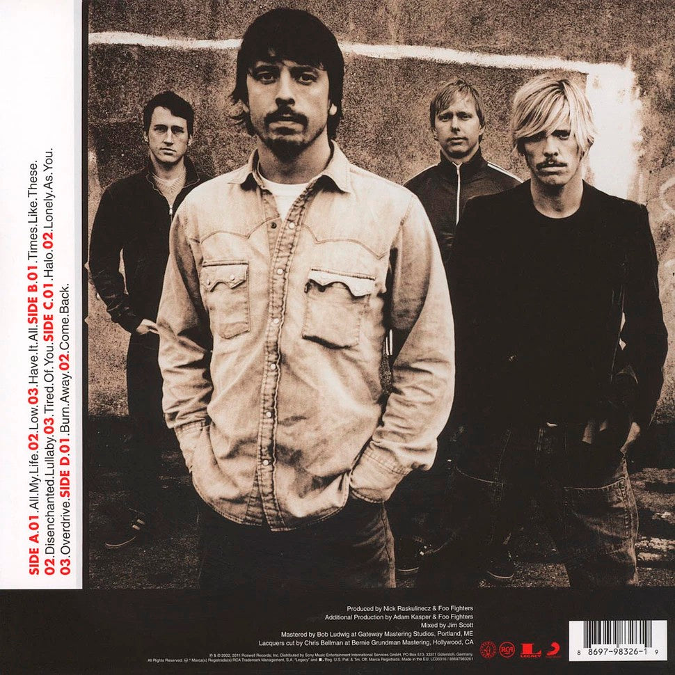 Foo Fighters – One by One — back cover