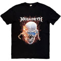 Megadeth Unisex T-Shirt: Vic & Flames (Black)
