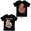 Megadeth Unisex T-Shirt: White Album Vic Flame (Black) (Back Print)